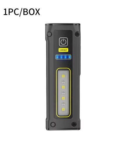 NEW Design Super Bright LED Source Work Lamp with Magnet Alarm SOS Key Chain Power Bank Waterproof Emergency Flashlight