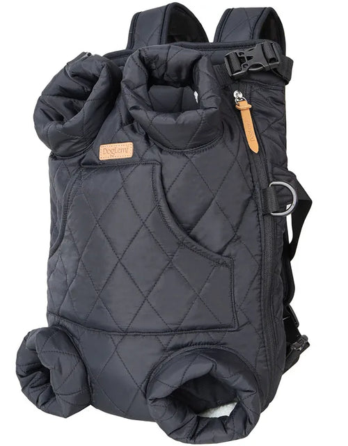 Load image into Gallery viewer, Winter Pet Dog Backpack Thicken Warm Cat Backpack Hands Free Portable Travel Dog Carrier for Small Dogs Windproof Safety Pet Bag
