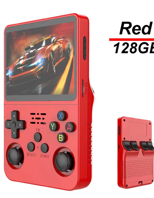 Load image into Gallery viewer, R36S Handheld Game Console 3.5Inch IPS Screen 128G Classic Retro Games Consoles Arkos System Portable Pocket Video Game Player
