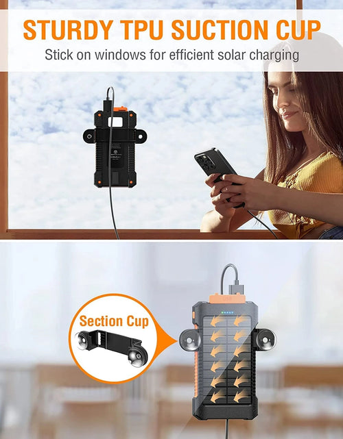 Load image into Gallery viewer, 26800Mah Solar Power Bank, USB Portable Solar Charger Compatible for Iphone, Android Phone
