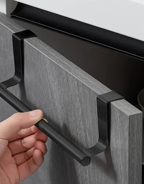 Load image into Gallery viewer, Towel Rod Steel Metal Wire over Cabinet Towel Rack Storage Organizer Bathroom Door Hanging Towel Rack Punch-Free Rag Hanger
