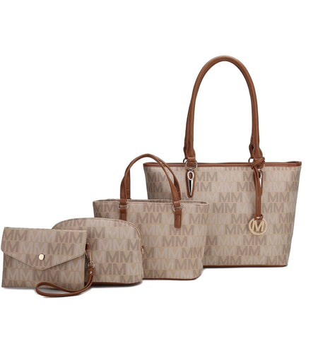 Edelyn Women'S Tote Bag, Small Tote Handbag, Pouch Purse & Wristlet Wallet, Signature Handbag 4 Pcs Set by Mia K