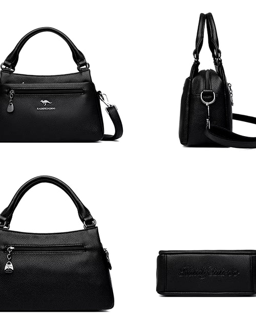 Load image into Gallery viewer, Luxury 100% Top Layer Cowhide Handbag Solid Color Designer Brand Women'S Crossbody Bags Exquisite Hardware LOGO Shoulder Bags

