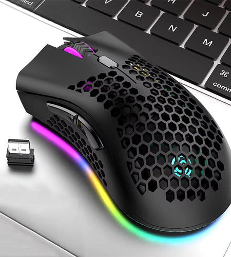 BM600 Wireless Mouse Luminescent Desktop Computer Laptop Universal Rechargable Lightweight Ergonomics Game E-Sports Mouses