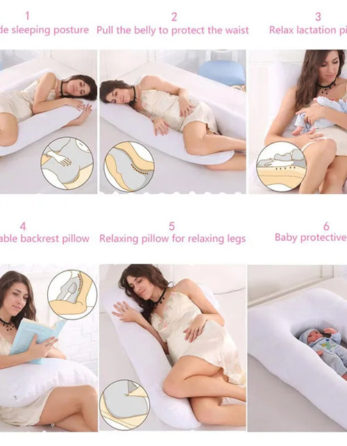 Load image into Gallery viewer, 1.3KG Cotton Pillow for Pregnant Women Pregnancy Pillow Maternity Breastfeeding Pillow Cushion Pregnancy Nursing Pillow
