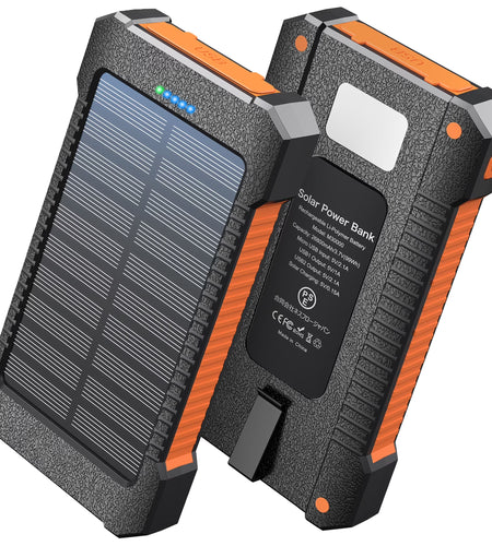 26800Mah Solar Power Bank, USB Portable Solar Charger Compatible for Iphone, Android Phone