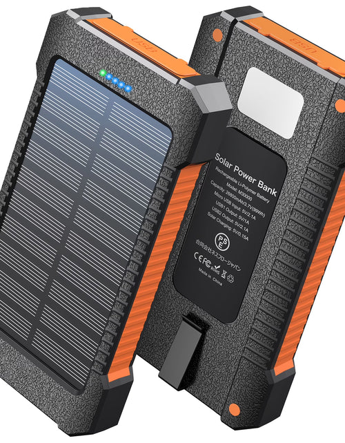 Load image into Gallery viewer, 26800Mah Solar Power Bank, USB Portable Solar Charger Compatible for Iphone, Android Phone
