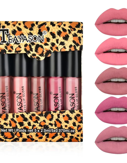 Load image into Gallery viewer, 5Pcs/Set Waterproof Lipstick Sexy Halloween Lip Stick Matte Velvet Lipsticks Lips Makeup Cosmetics Labiales Matte

