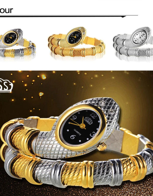 Load image into Gallery viewer, Women'S Snake Watch Women Watches Luxury Gold Women'S Watches Fashion Ladies Watch Clock Reloj Mujer Montre Femme
