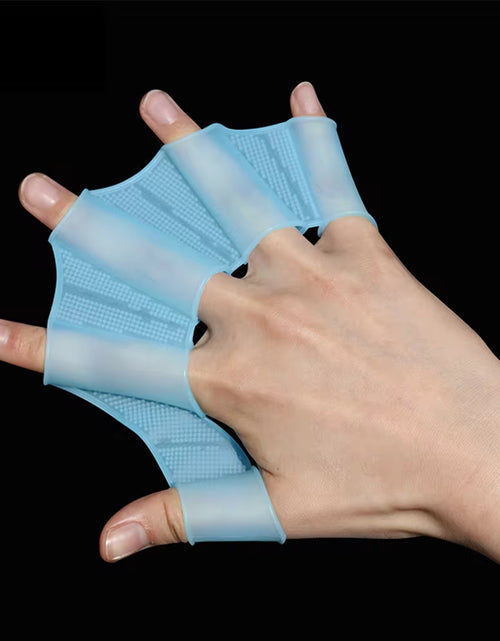 Load image into Gallery viewer, Silicone Swimming Fins Flipper Men Women Child Swim Pool Sport Professional Training Finger Hand Webbed Gloves Paddles Equipment
