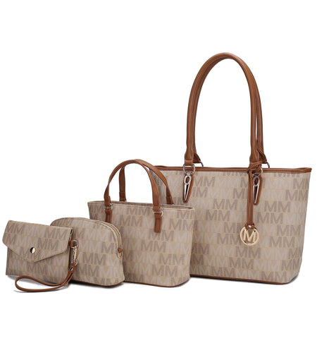 Edelyn Women'S Tote Bag, Small Tote Handbag, Pouch Purse & Wristlet Wallet, Signature Handbag 4 Pcs Set by Mia K