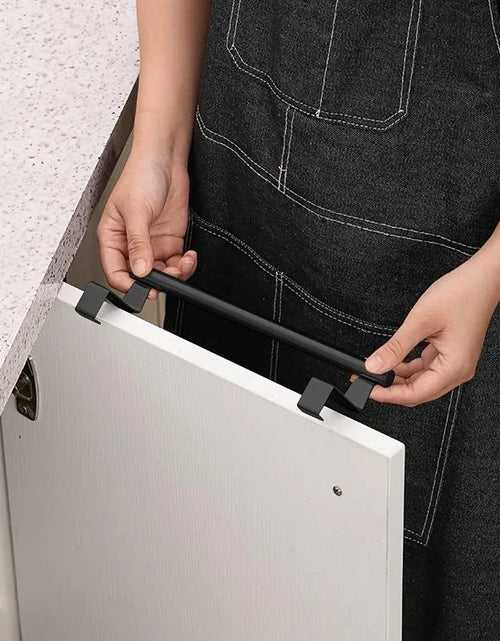 Load image into Gallery viewer, Towel Rod Steel Metal Wire over Cabinet Towel Rack Storage Organizer Bathroom Door Hanging Towel Rack Punch-Free Rag Hanger
