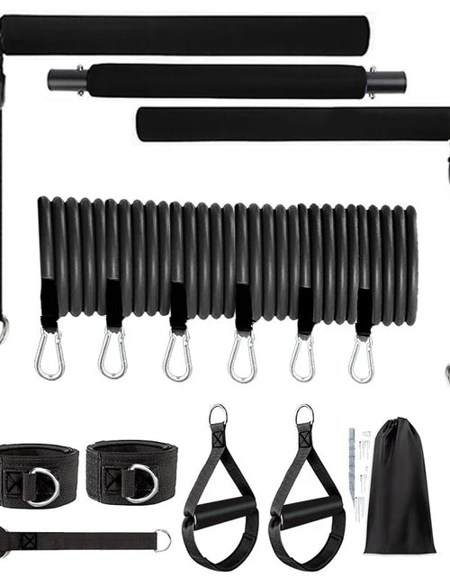 Load image into Gallery viewer, Multifunctional Pilates Bar Combination Fitness Bar Yoga Chest Expansion Tension Rope Back Trainer Elastic Rope Stretching Belt
