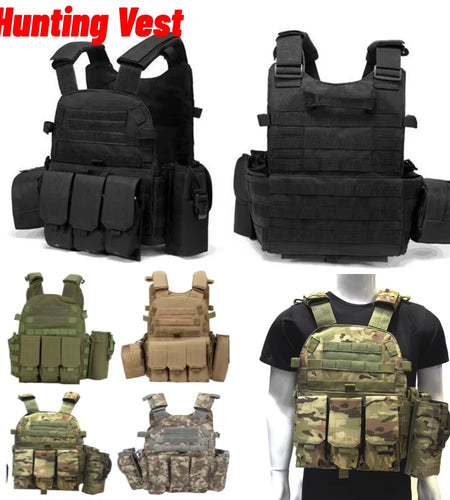 Camouflage Plate Carrier Vest Multi-Functional Paintball Airsoft Vest Adjustable Men Women Combat Equipment for Outdoor Cycling