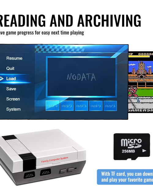 Load image into Gallery viewer, Retro Family HD Video Classic Game Console Built-In 621 Games HD Output with Two Wired Controller TF Card Loading Games
