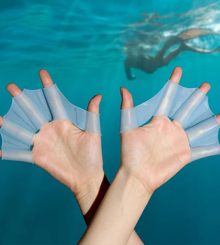 Silicone Swimming Fins Flipper Men Women Child Swim Pool Sport Professional Training Finger Hand Webbed Gloves Paddles Equipment