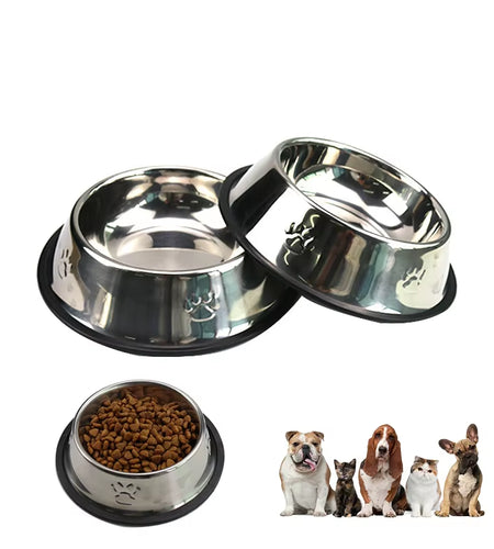 Paw Stainless Steel Pet Dog Bowl Feeder Skidproof Anti-Ant Shape Cat Dog Bowls Food Accessories Pet Supplies 6 Sizes