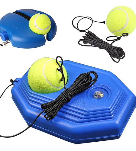 Heavy Duty Tennis Training Aids Base with Elastic Rope Ball Practice Self-Duty Rebound Tennis Trainer Partner Sparring Device