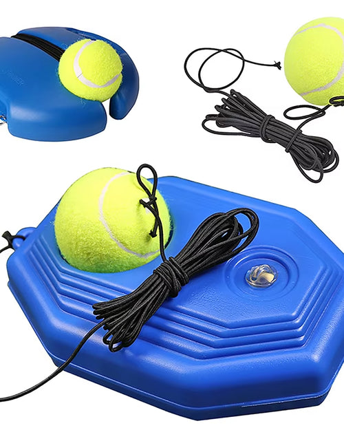 Load image into Gallery viewer, Heavy Duty Tennis Training Aids Base with Elastic Rope Ball Practice Self-Duty Rebound Tennis Trainer Partner Sparring Device

