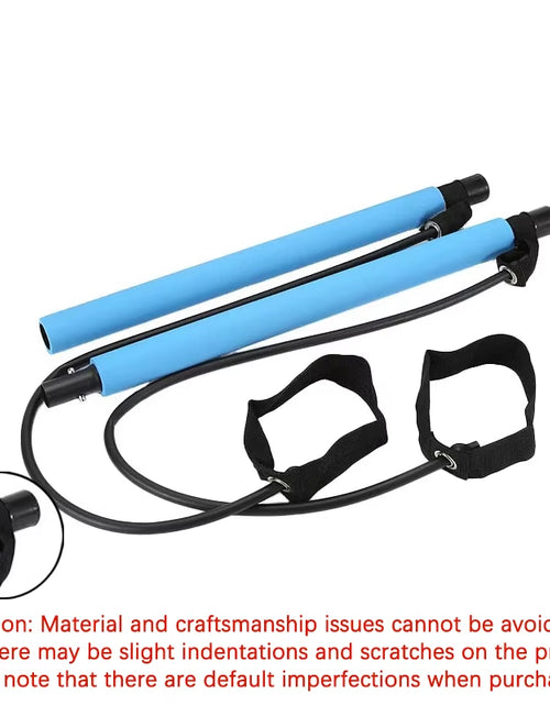 Load image into Gallery viewer, Multifunctional Pilates Bar Combination Fitness Bar Yoga Chest Expansion Tension Rope Back Trainer Elastic Rope Stretching Belt
