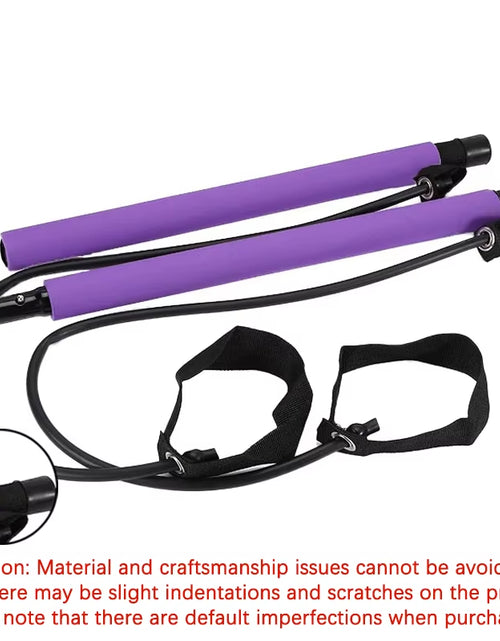 Load image into Gallery viewer, Multifunctional Pilates Bar Combination Fitness Bar Yoga Chest Expansion Tension Rope Back Trainer Elastic Rope Stretching Belt
