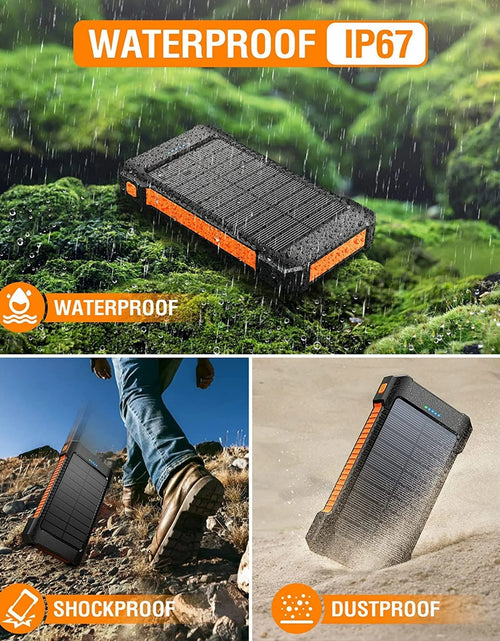 Load image into Gallery viewer, 26800Mah Solar Power Bank, USB Portable Solar Charger Compatible for Iphone, Android Phone
