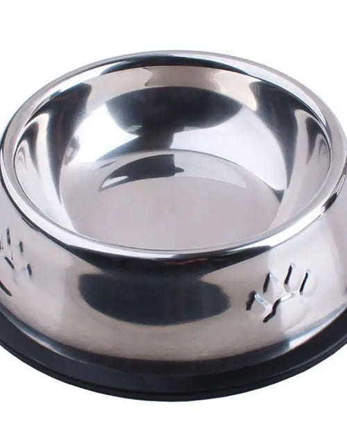Load image into Gallery viewer, Paw Stainless Steel Pet Dog Bowl Feeder Skidproof Anti-Ant Shape Cat Dog Bowls Food Accessories Pet Supplies 6 Sizes
