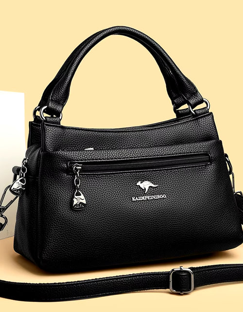 Load image into Gallery viewer, Luxury 100% Top Layer Cowhide Handbag Solid Color Designer Brand Women'S Crossbody Bags Exquisite Hardware LOGO Shoulder Bags
