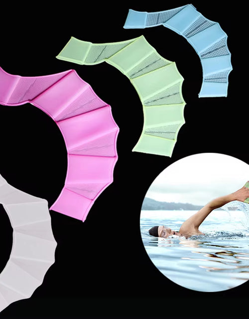Load image into Gallery viewer, Silicone Swimming Fins Flipper Men Women Child Swim Pool Sport Professional Training Finger Hand Webbed Gloves Paddles Equipment
